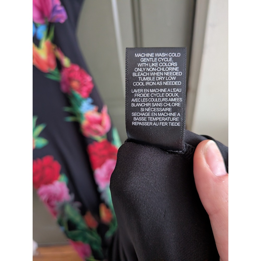 AFRM Ashlyn Mesh Maxi Dress Black Floral Graphic XL - Picture 7 of 9